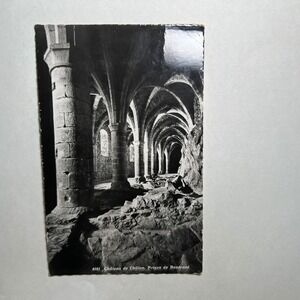 1950 VTG RPPC Chateau de Chillon Prison d Bonivard Veytaux Vaud Switzerland Post